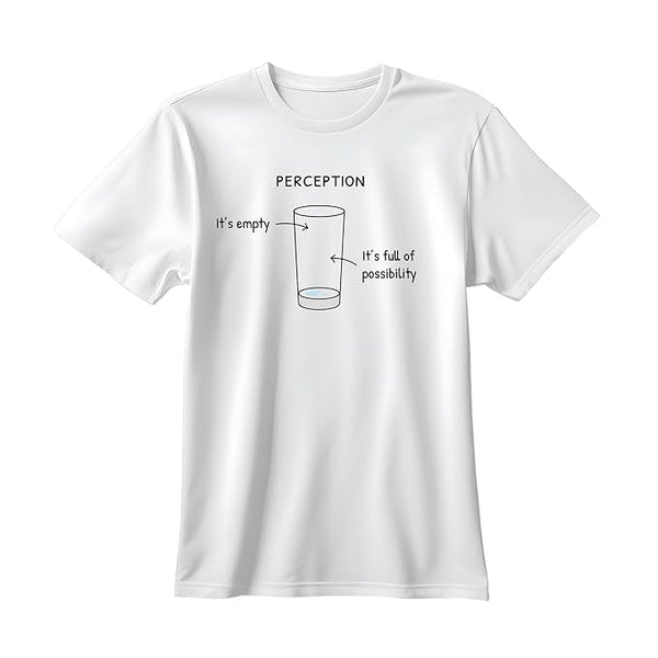 Perception Quotes Men's T Shirt Half Sleeve Round Neck Regular Fit T Shirt