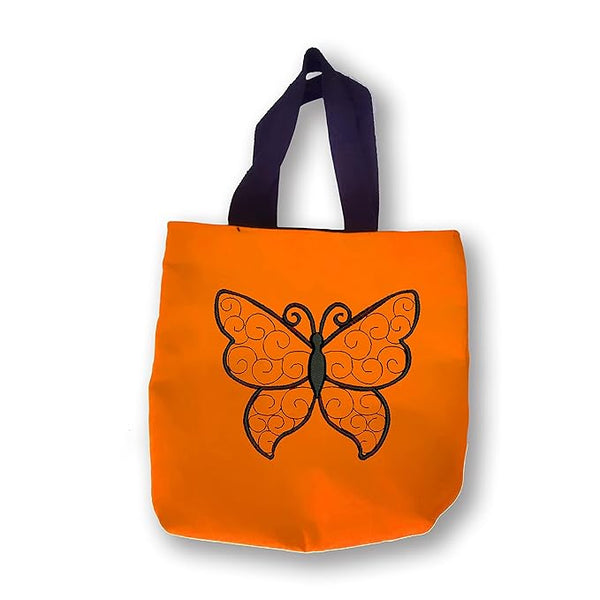 Cotton Tote Bag With Butterfly Embriodery for Women Ladies & Girls with Zip & Pocket College,Office & Shopping Handbags