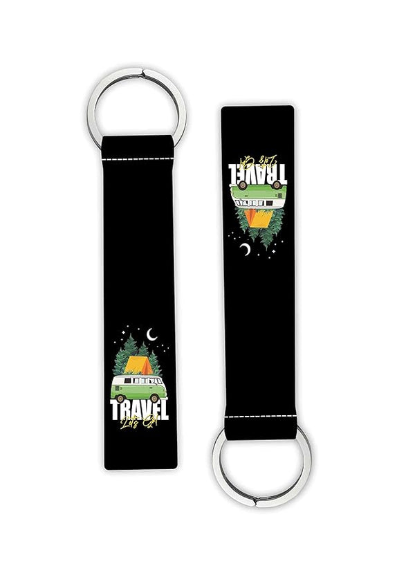 1Pcs Travel Adventure Lanyard keychain Holder Cars Bikes Scooters Riders Men's Women's Key Holder Key Tag Multicolored (6 x 1 Inches)