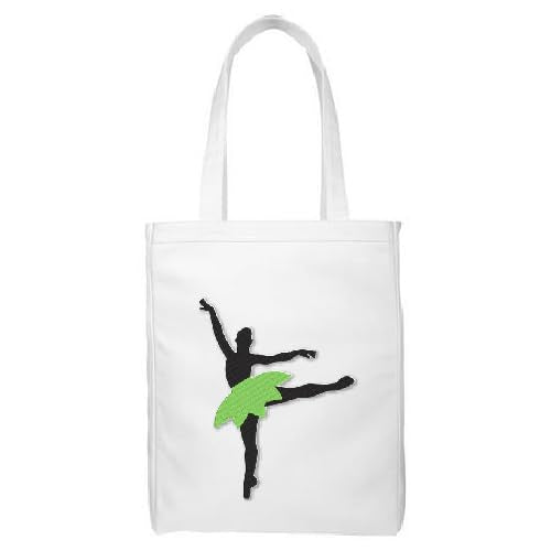 Dancing Theme Personalized Embroidery Tote Bag, Customized Reusable Handbag For Women And Girls, Design with Free Personalization Thread DIY Crafts,Hand Embroidery