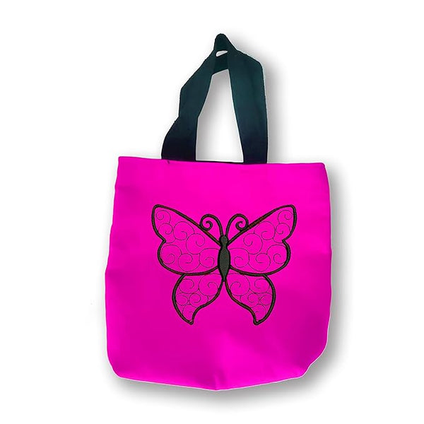 Cotton Tote Bag With Butterfly Embriodery for Women Ladies & Girls with Zip & Pocket College,Office & Shopping Handbags