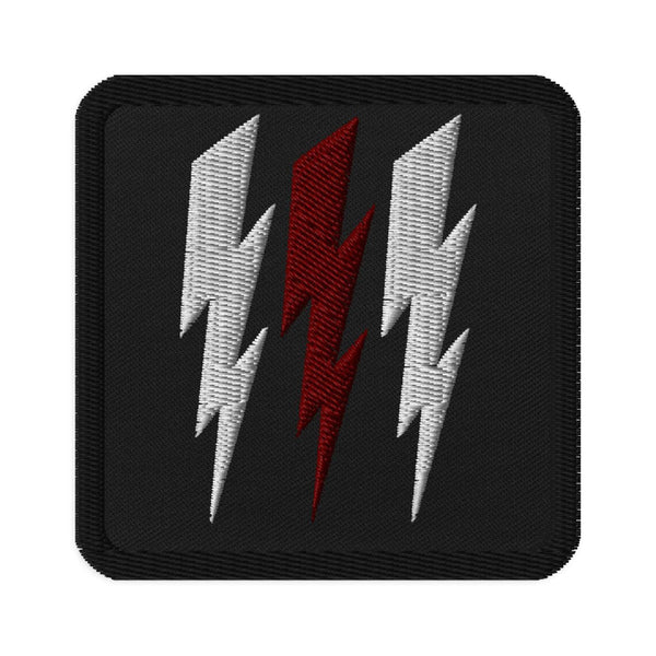 Three Lightning Bolts Embroidery Applique Sweable Patches for Jackets Bags Shirts Jeans T Shirts All Garments and Clothes ETC L x H 3 x 3 Inch