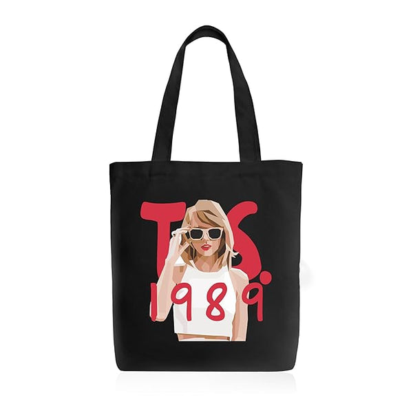 Tay-lorrr Swiftzz Printed Tote Bag With Zipper for Womens College Travel Girls Stylish Tayl_oorr Switzzz Lovers Fans Tote Bag L x H 15 x 17 Inch