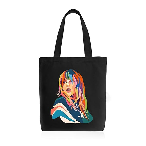 Tay-lorrr Swiftzz Printed Tote Bag With Zipper for Womens College Travel Girls Stylish Tayl_oorr Switzzz Lovers Fans Tote Bag L x H 15 x 17 Inch