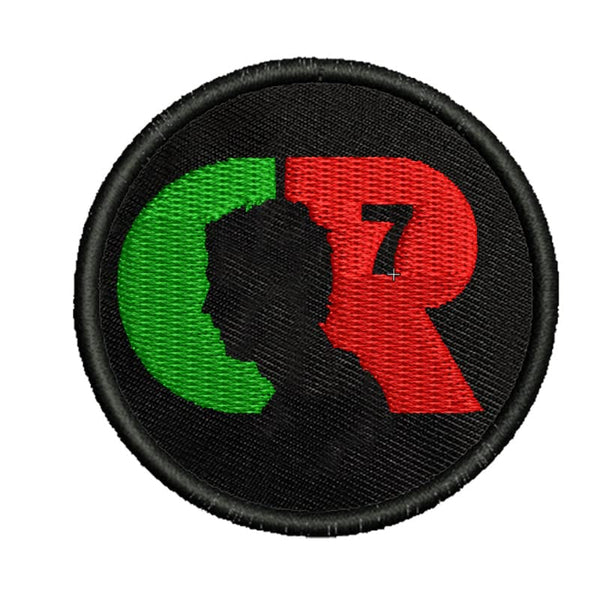 Cr7 Cristiano Ronaldo Embroidery Sewable Applique Patches Clothes Men Boys Girls Jackets Jeans Bags Any Garments Etc L x H 2.5 x 2.5 Inch (Red,Green)