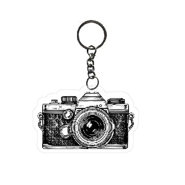 1PCS Cute Camera Keychain For Kids Girls | Aesthetic Bike,Car,Bag Key Tag Keyrings for Home Multicolored