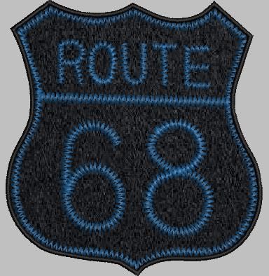Rouoe 68 Logo Embroidery Sewable Decorative Repair Patches for Jackets Jeans Bags Boys Girls Clothes Any Garments Etc L x H 3.45 x 3.5 inches