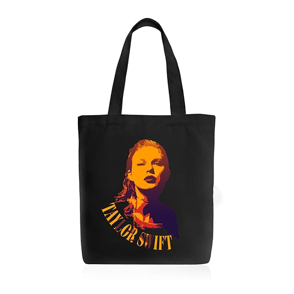 Tay-lorrr Swiftzz Printed Tote Bag With Zipper for Womens College Travel Girls Stylish Tayl_oorr Switzzz Lovers Fans Tote Bag L x H 15 x 17 Inch