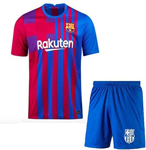 Messi Barc a Jersey Club Football Jersey with Shorts for Boys Girls Football Jersey | Sports Club Home Jerseys