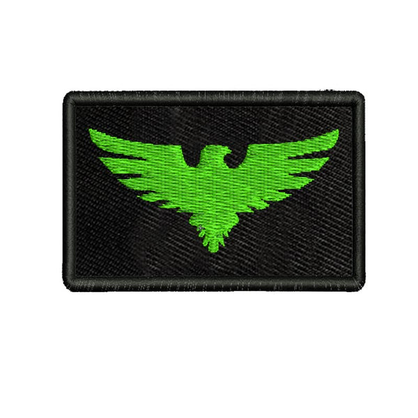 Eagle Embroidery Sweable Applique Patches for Riders Jackets Bags Clothes Any Dress Etc L x H 2 x 3 inch (Green)