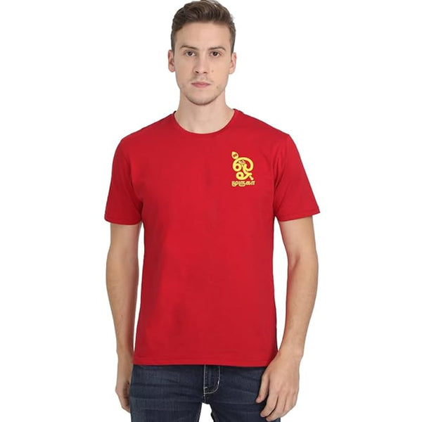 Om Muruga Pocket Print Murugan T-Shirt for Men - Half Sleeve