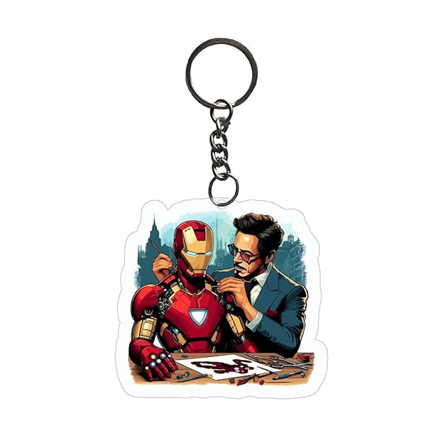 Iron-Man Keychain For Kids Boys| Aesthetic Bike,Car,Bag Key Tag Keyrings for Home Multicolored