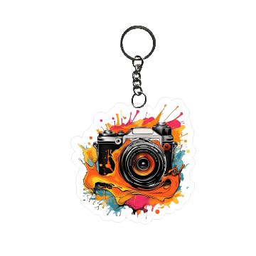 1PCS Cute Camera Keychain For Kids Girls | Aesthetic Bike,Car,Bag Key Tag Keyrings for Home Multicolored