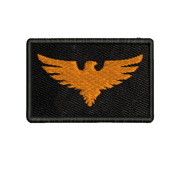 Eagle Embroidery Sweable Applique Patches for Riders Jackets Bags Clothes Any Dress Etc L x H 2 x 3 inch (Orange)