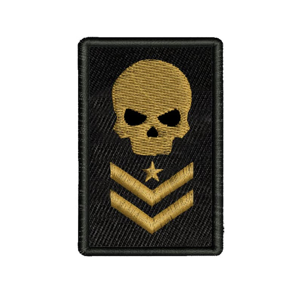 Skull Embroidery Sweable Applique Patches for Denim Coat Jackets Clothes Garments Etc L x H 2 x 3 Inch (Gold)