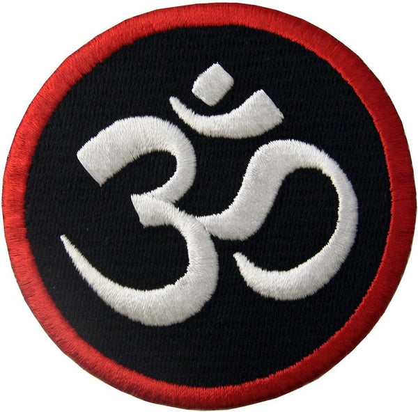 Om Symbol Embroidery Sewable Applique Patches for Jackets Jeans Bags Boys Girls Clothes Any Garments Etc L x H 3 x 3 inches