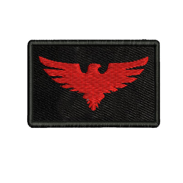 Eagle Embroidery Sweable Applique Patches for Riders Jackets Bags Clothes Any Dress Etc L x H 2 x 3 inch (Red)