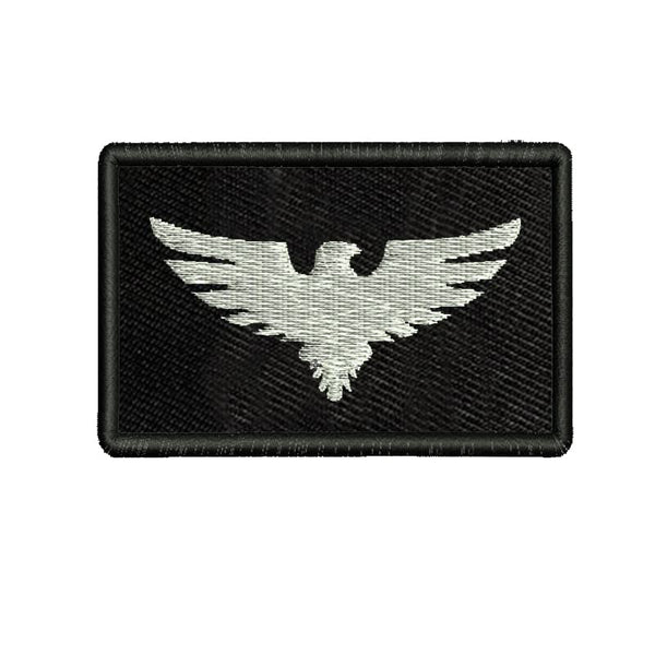 Eagle Embroidery Sweable Applique Patches for Riders Jackets Bags Clothes Any Dress Etc L x H 2 x 3 inch (White)