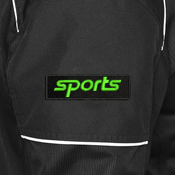 Sports Theme Logo Embroidered Sweable Applique Patches Riders Jackets Boys Girls Kids Jeans Bags Clothes Dress Any Garments L x H 4 x 1.25 inch (Green)