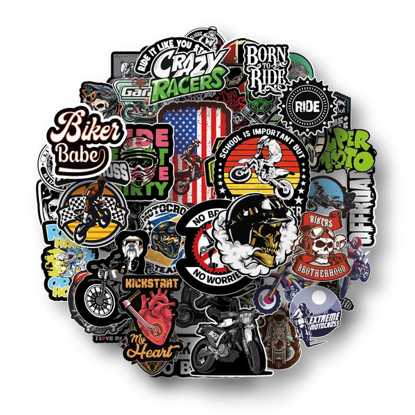 Adventure Riders Sticker for Bikes Helmet Tank Visor | 50 PCs | Gift for Riders,Bikers Motorcycle