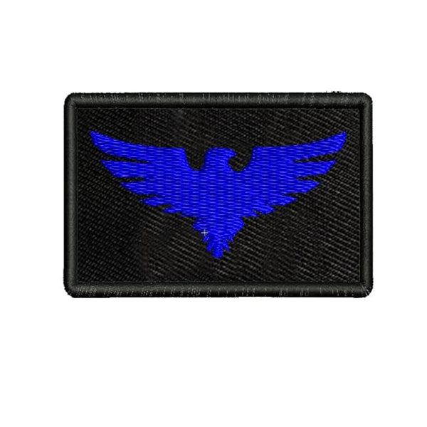 Eagle Embroidery Sweable Applique Patches for Riders Jackets Bags Clothes Any Dress Etc L x H 2 x 3 inch (Blue)