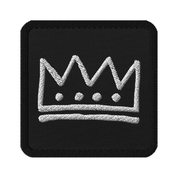 Crown Embroidery Sweable Applique Patches for Riders Jackets Bags Jeans Clothes Any Garments Etc L x H 3 x 3 inch (Square)