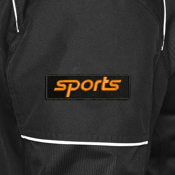 Sports Theme Logo Embroidered Sweable Applique Patches Riders Jackets Boys Girls Kids Jeans Bags Clothes Dress Any Garments L x H 4 x 1.25 inch (Orange)