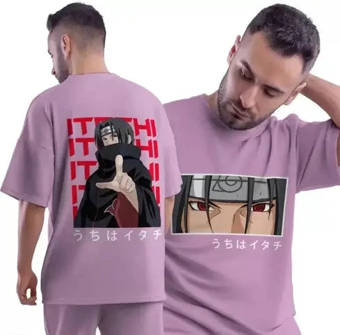 Men Itachi Anime Tshirt for Men and Women Purple