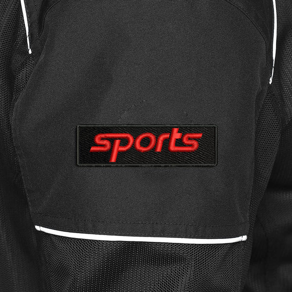 Sports Theme Logo Embroidered Sweable Applique Patches Riders Jackets Boys Girls Kids Jeans Bags Clothes Dress Any Garments L x H 4 x 1.25 inch (Red)