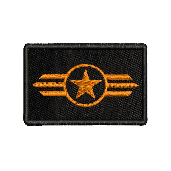 Embroidered Sweable Star Wings Logo Applique Patches for Jackets Riders Boys Girls Jeans Bags Clothes Dress Any Garments L x H 3 x 2 inch (Orange)