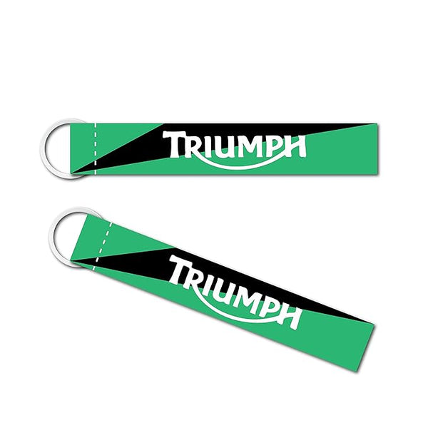 1Pcs Turn To Ride - Triumph Printed Keychain | Keychain For Bikes & Cars Multicolored (6 x 1 Inches)
