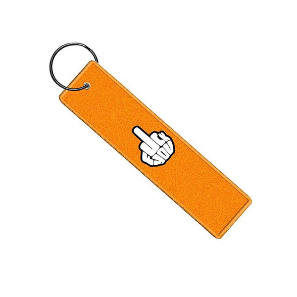 Middle Finger Keychain For Boys Bike Rider Motorcycle Key Tag (L x H 5 x 1 Inch)