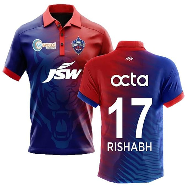 Rishab Pant Cricket Jersey Delhi for Boys Girls Cricket Jersey | Sports Club Jerseys