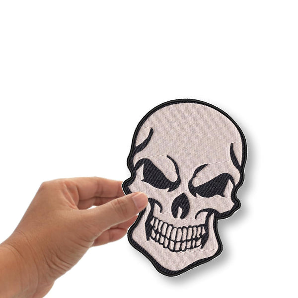 Skull Embroidery Patches for Riders Jackets Men Boys Garments Clothes Etc Applique Patches (Ghost Skull)