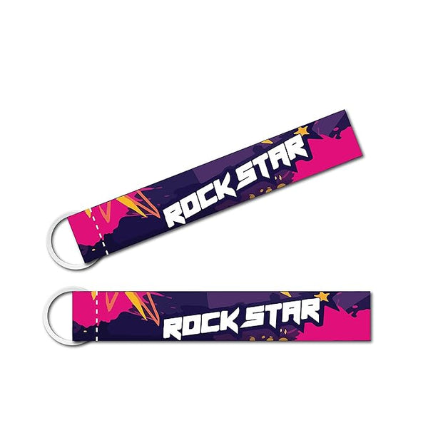 1Pcs Rock Star Keychain | Off Road & Travel Keychain | New Premium Keychain | Keychain For Bikes & Cars Multicolored (6 x 1 Inches)