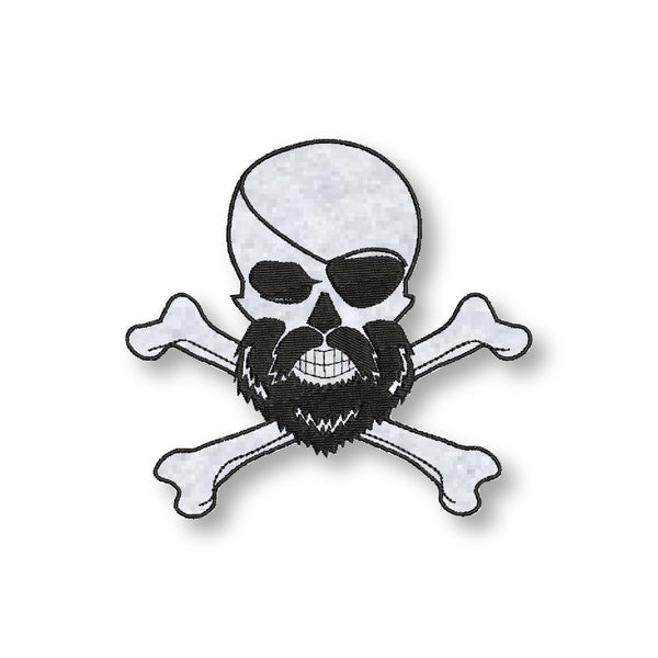 Skull Embroidery Patches for Riders Jackets Men Boys Garments Clothes Etc Applique Patches (Pirate Skull)