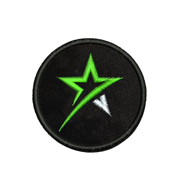 Tile Star Theme Embroidered Sweable Applique Patches for Jackets Boys Girls Riders Jeans Bags Clothes Dress Any Garments L x H 2 x 2 inch (Green,White)