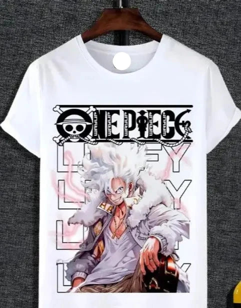 LUFFY one piece Anime Lover Round Neck T shirt for Kids Boys and Girls