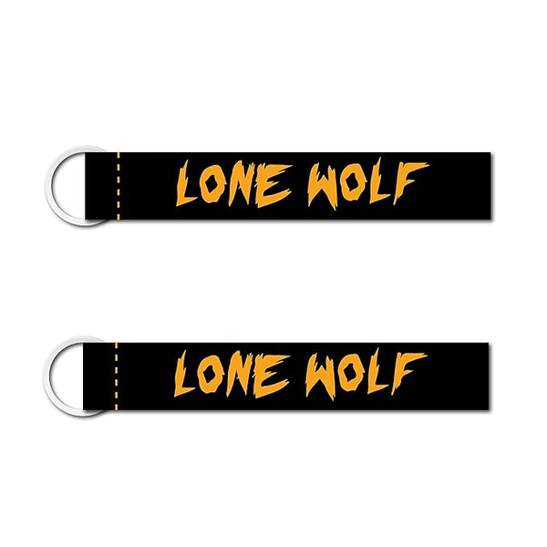 1Pcs Lone Wolf Lanyard Keychain Holder Compatible For Bikes Riders Men's Women's Key Tag Multicolored (6 x 1 Inches)