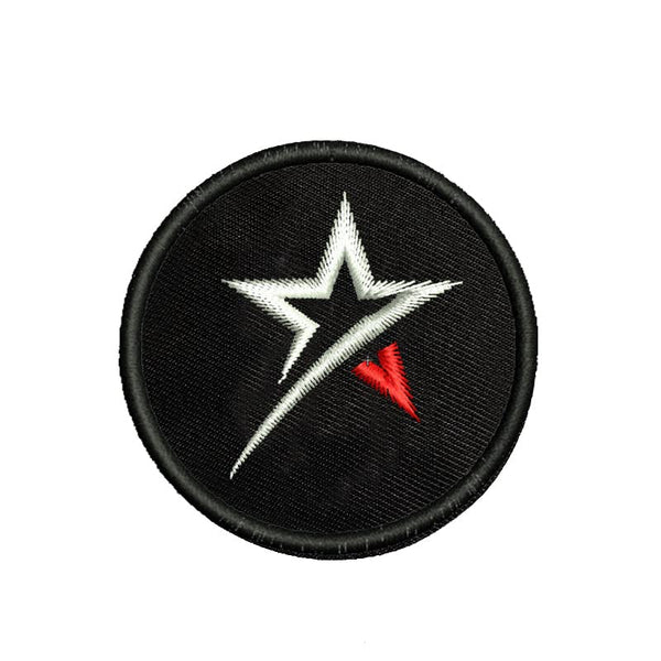 Tile Star Theme Embroidered Sweable Applique Patches for Jackets Boys Girls Riders Jeans Bags Clothes Dress Any Garments L x H 2 x 2 inch (White,Red)