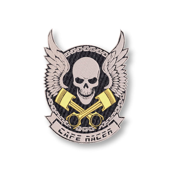 Skull Embroidery Patches for Riders Jackets Men Boys Garments Clothes Etc Applique Patches (Wings Skull)