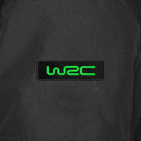 Wrc Logo Embroidery Sweable Applique Patches Riders Jackets Boys Girls Kids Jeans Bags Clothes Dress Any Garments L x H 4 x 1.25 inch (Green)