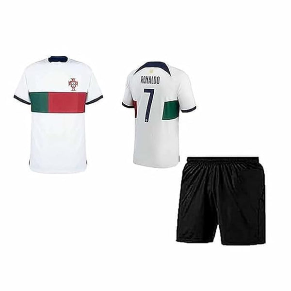 Ronaldo Jersey Combo Football Jersey with Shorts for Boys Girls Football Jersey | Sports Ronaldo National and Clubs Jersey