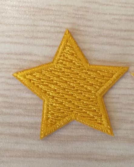 Star Patches Embroidered Sweable Applique Patches Jackets Riders Boys Girls Jeans Clothes Any Garments Etc L x H 2 x 2 inches Medium Multiclored