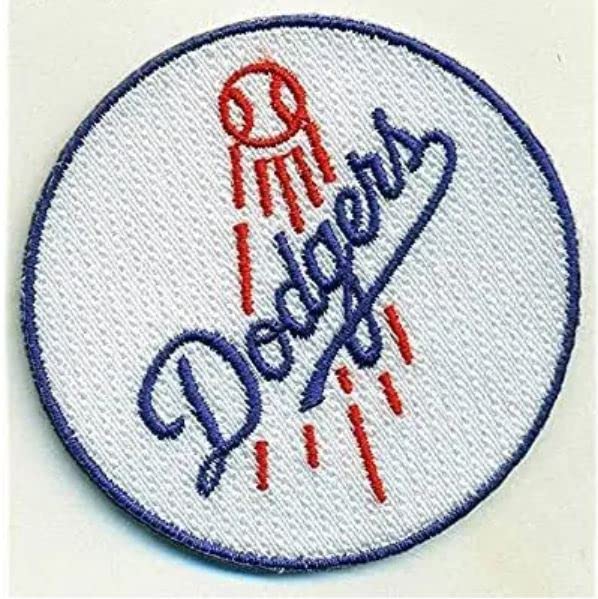 Dodgers Patches Embroidered Sweable Applique Patches Jackets Riders Boys Girls Jeans Clothes Any Garments Etc L x H 4 x 4 inches Medium Multiclored