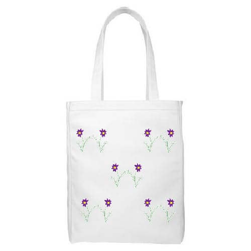 FLower Design Personalized Embroidery Tote Bag, Customized Reusable Handbag For Women And Girls, Design with Free Personalization