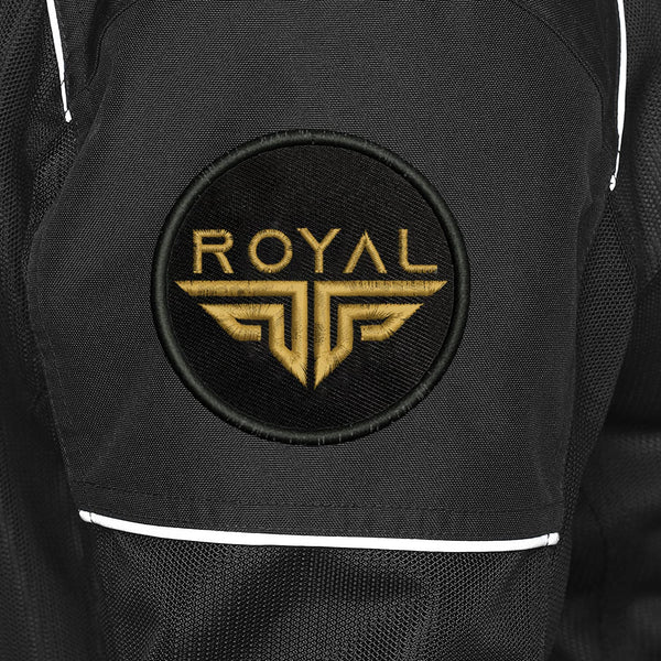 Royal Wings Logo Embroidery Sweable Applique Patches Riders Jackets Boys Girls Jeans Bags Clothes Dress Any Garments L x H 3 x 3 Inch (Gold)