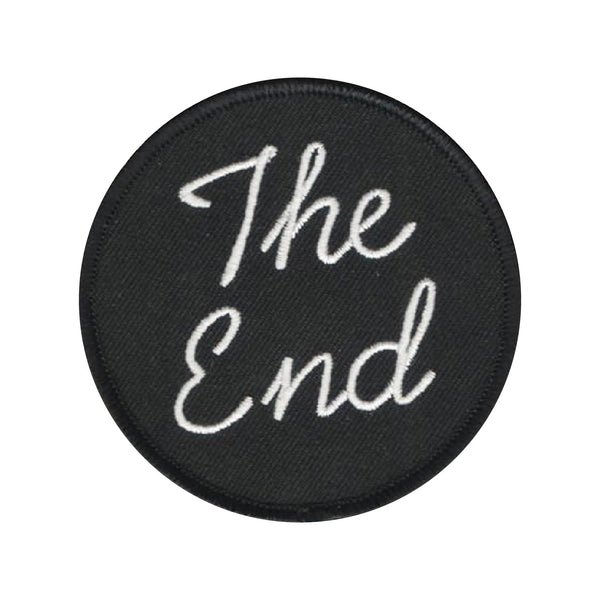 The End Patches Sweable for Embroidery Applique for Shirts-Bags-Kurtis -Jackets-T Shirts-Jeans and Any Type of Garments/Clothes ETC L x H 3 x 3 Inch