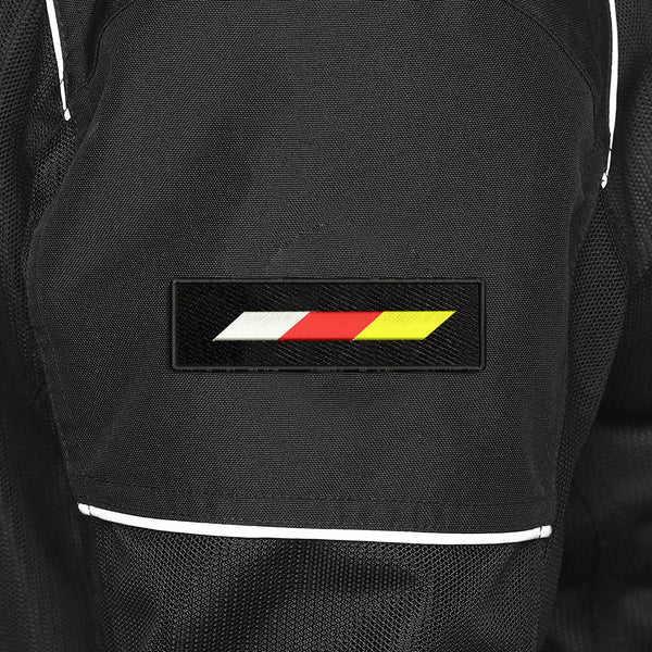 Embroidery Sweable Flag Stripe Theme Applique Patches for Jackets Boys Girls Kids Riders Jeans Bags Clothes Dress Any Garments L x H 4 x 1.25 inch