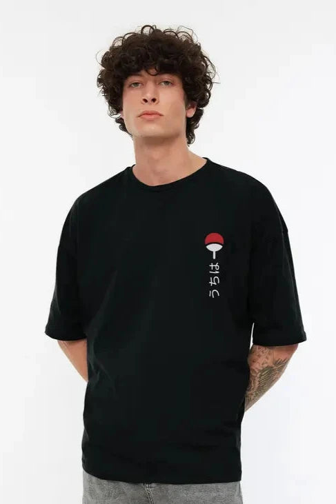 Itachi Uchiha black oversized Anime Tshirt